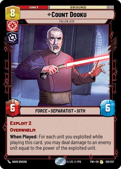 Count Dooku, Fallen Jedi (Twilight of the Republic)(TWI-138/257)(R)