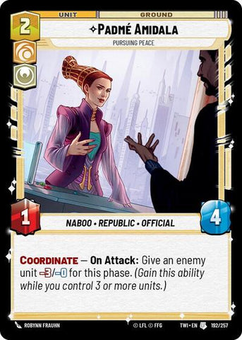 Padmé Amidala, Pursuing Peace - Foil (Twilight of the Republic)(TWI-192/257)(U)