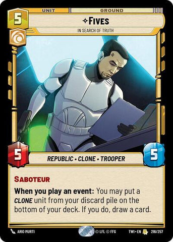 Fives, In Search of Truth (Twilight of the Republic)(TWI-216/257)(R)