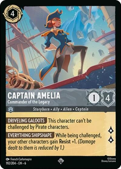 Captain Amelia - Commander of the Legacy (Azurite Sea)(6-192/204)(SR)