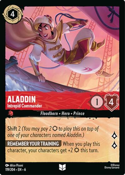 Aladdin - Intrepid Commander - Cold Foil (Azurite Sea)(6-119/204)(U)