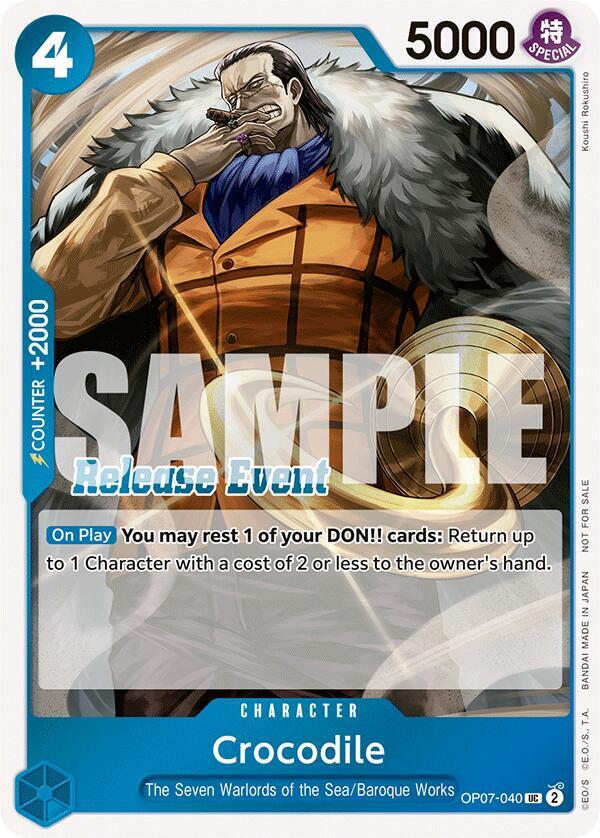 Crocodile [ST15 - ST20 Release Event Winner Pack] [Foil] (One Piece Promotion Cards)(OP07-040)(UC)