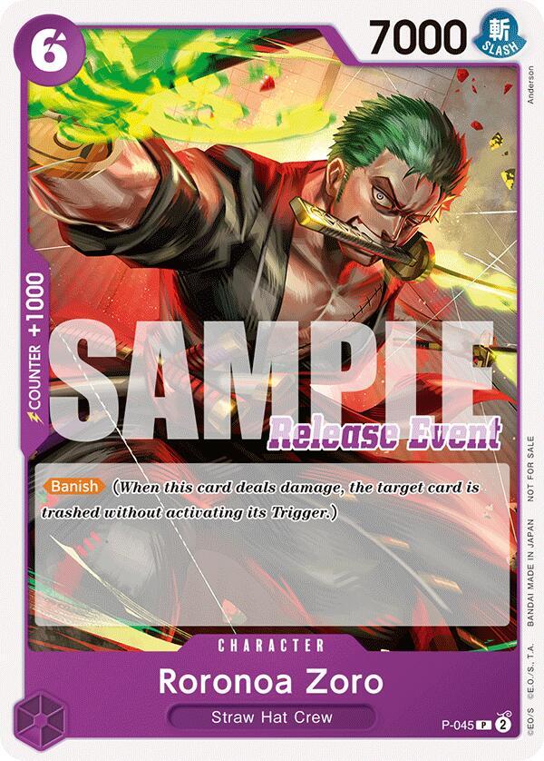 Roronoa Zoro [ST15 - ST20 Release Event Pack] (One Piece Promotion Cards)(P-045)(PR)