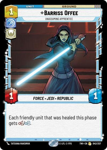 Barriss Offee, Unassuming Apprentice - Foil (Twilight of the Republic)(TWI-042/257)(R)