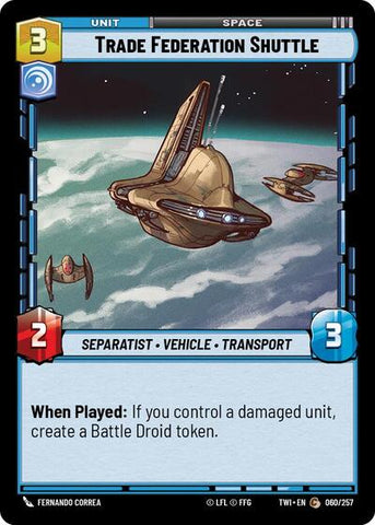 Trade Federation Shuttle - Foil (Twilight of the Republic)(TWI-060/257)(C)