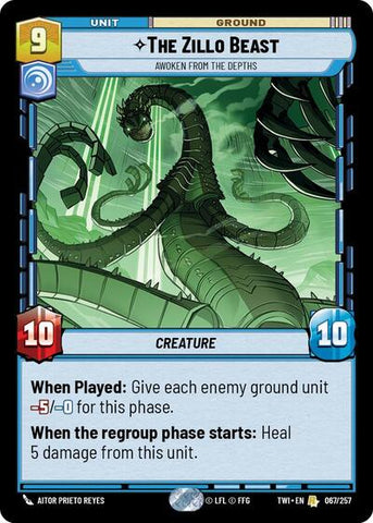 The Zillo Beast, Awoken From The Depths - Foil (Twilight of the Republic)(TWI-067/257)(R)