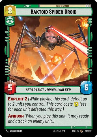 Baktoid Spider Droid - Foil (Twilight of the Republic)(TWI-117/257)(C)