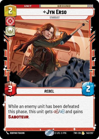 Jyn Erso, Stardust - Foil (Twilight of the Republic)(TWI-143/257)(R)