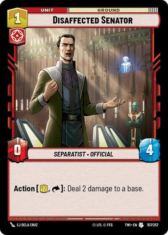 Disaffected Senator - Foil (Twilight of the Republic)(TWI-157/257)(U)