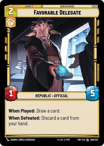 Favorable Delegate - Foil (Twilight of the Republic)(TWI-208/257)(C)