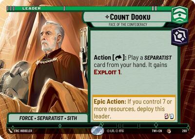 Count Dooku, Face of the Confederacy - Hyperspace (Twilight of the Republic)(TWI-280/519)(C)