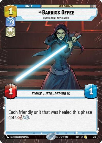 Barriss Offee, Unassuming Apprentice - Hyperspace - Foil (Twilight of the Republic)(TWI-315/519)(R)
