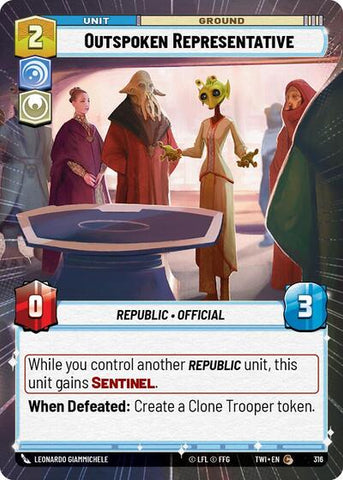 Outspoken Representative - Hyperspace (Twilight of the Republic)(TWI-316/519)(C)