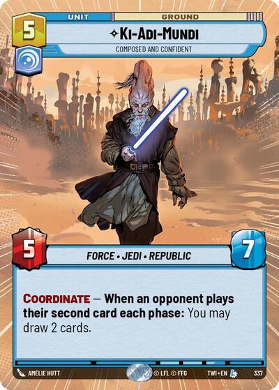 Ki-Adi-Mundi, Composed and Confident - Hyperspace - Foil (Twilight of the Republic)(TWI-337/519)(L)
