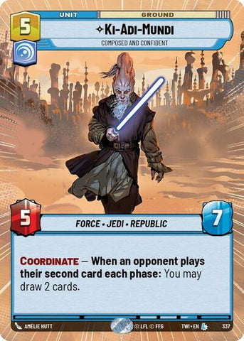 Ki-Adi-Mundi, Composed and Confident - Hyperspace - Foil (Twilight of the Republic)(TWI-337/519)(L)