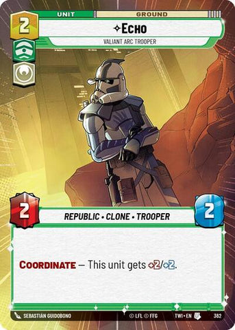 Echo, Valiant ARC Trooper - Hyperspace - Foil (Twilight of the Republic)(TWI-362/519)(U)