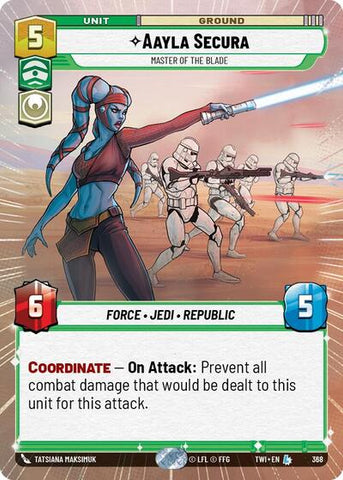 Aayla Secura, Master of the Blade - Hyperspace - Foil (Twilight of the Republic)(TWI-368/519)(L)