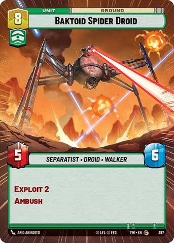 Baktoid Spider Droid - Hyperspace - Foil (Twilight of the Republic)(TWI-387/519)(C)