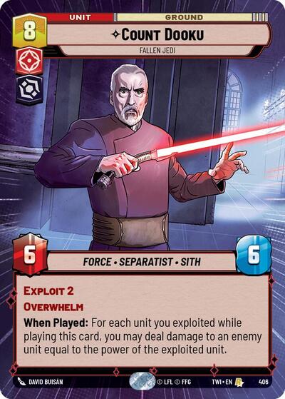 Count Dooku, Fallen Jedi - Hyperspace (Twilight of the Republic)(TWI-406/519)(R)