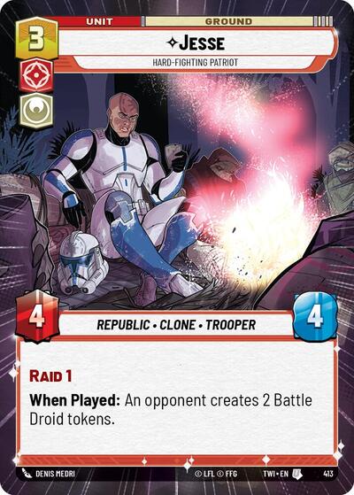 Jesse, Hard-Fighting Patriot - Hyperspace - Foil (Twilight of the Republic)(TWI-413/519)(U)