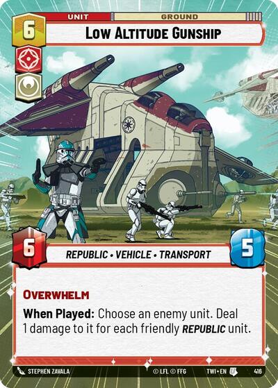 Low Altitude Gunship - Hyperspace - Foil (Twilight of the Republic)(TWI-416/519)(U)