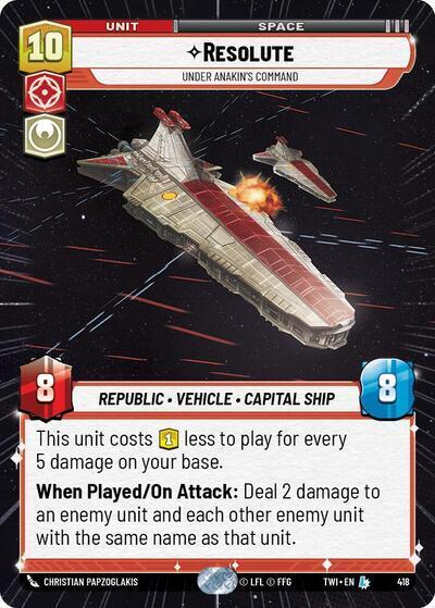 Resolute, Under Anakin's Command - Hyperspace - Foil (Twilight of the Republic)(TWI-418/519)(L)