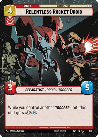 Relentless Rocket Droid - Hyperspace - Foil (Twilight of the Republic)(TWI-430/519)(C)