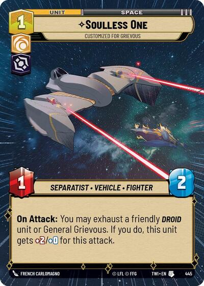 Soulless One, Customized for Grievous - Hyperspace - Foil (Twilight of the Republic)(TWI-445/519)(U)