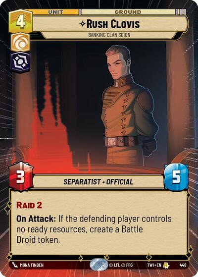 Rush Clovis, Banking Clan Scion - Hyperspace (Twilight of the Republic)(TWI-448/519)(R)