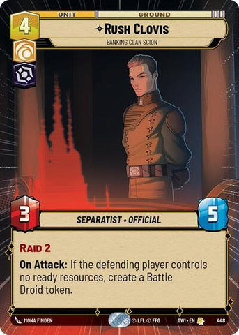 Rush Clovis, Banking Clan Scion - Hyperspace - Foil (Twilight of the Republic)(TWI-448/519)(R)