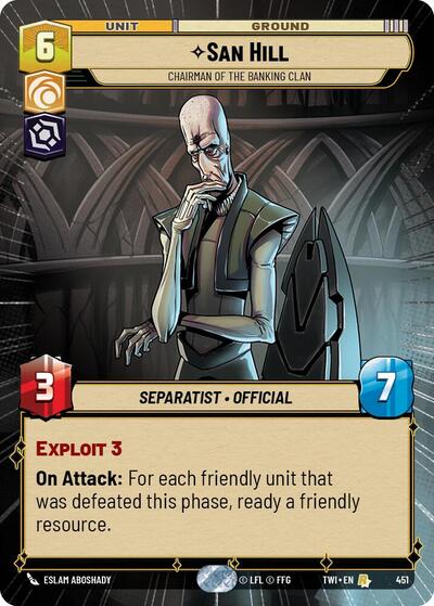 San Hill, Chairman of the Banking Clan - Hyperspace - Foil (Twilight of the Republic)(TWI-451/519)(R)