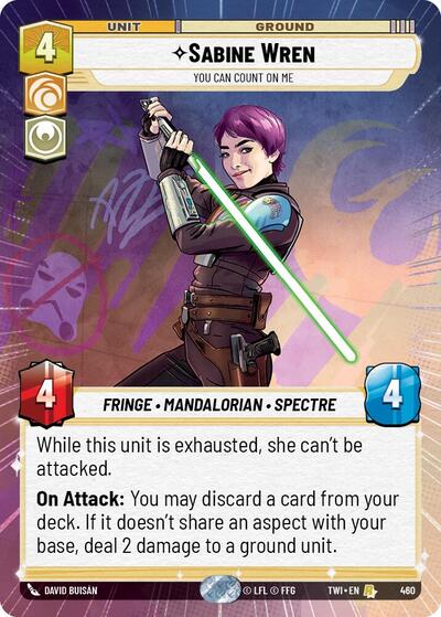 Sabine Wren, You Can Count On Me - Hyperspace - Foil (Twilight of the Republic)(TWI-460/519)(R)