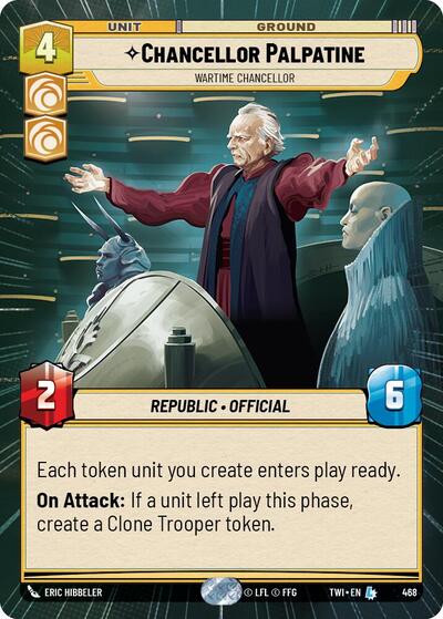 Chancellor Palpatine, Wartime Chancellor - Hyperspace - Foil (Twilight of the Republic)(TWI-468/519)(L)