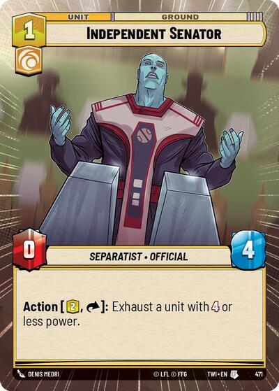 Independent Senator - Hyperspace (Twilight of the Republic)(TWI-471/519)(U)