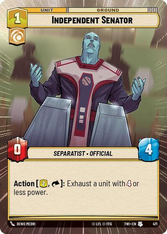 Independent Senator - Hyperspace - Foil (Twilight of the Republic)(TWI-471/519)(U)