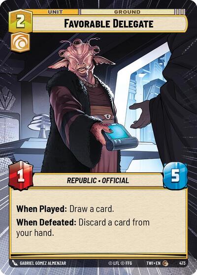 Favorable Delegate - Hyperspace - Foil (Twilight of the Republic)(TWI-473/519)(C)