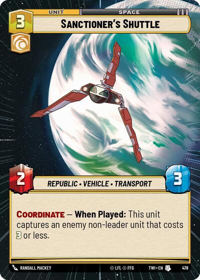 Sanctioner's Shuttle - Hyperspace - Foil (Twilight of the Republic)(TWI-478/519)(U)