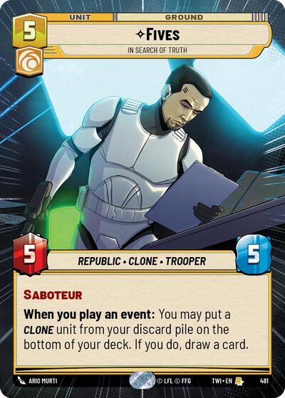 Fives, In Search of Truth - Hyperspace - Foil (Twilight of the Republic)(TWI-481/519)(R)