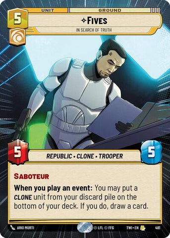 Fives, In Search of Truth - Hyperspace - Foil (Twilight of the Republic)(TWI-481/519)(R)