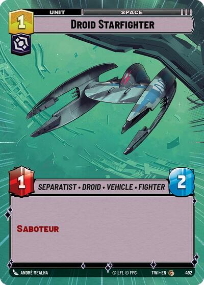 Droid Starfighter - Hyperspace - Foil (Twilight of the Republic)(TWI-492/519)(C)