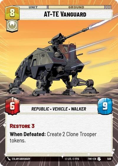 AT-TE Vanguard - Hyperspace - Foil (Twilight of the Republic)(TWI-508/519)(U)