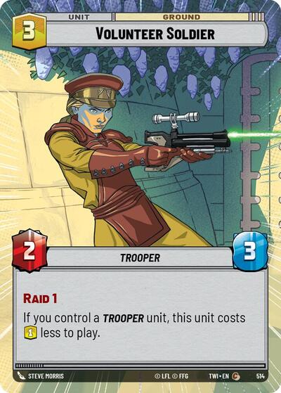 Volunteer Soldier - Hyperspace - Foil (Twilight of the Republic)(TWI-514/519)(C)