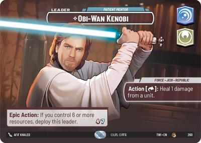 Obi-Wan Kenobi, Patient Mentor (Showcase) - Foil (Twilight of the Republic)(TWI-260/519)(C)