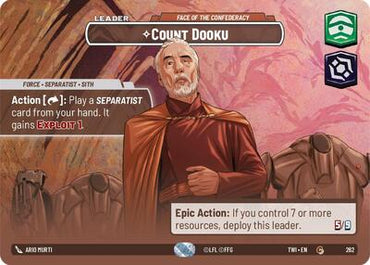 Count Dooku, Face of the Confederacy (Showcase) - Foil (Twilight of the Republic)(TWI-262/519)(C)