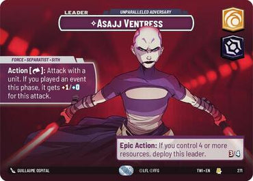 Asajj Ventress, Unparalleled Adversary (Showcase) - Foil (Twilight of the Republic)(TWI-271/519)(R)