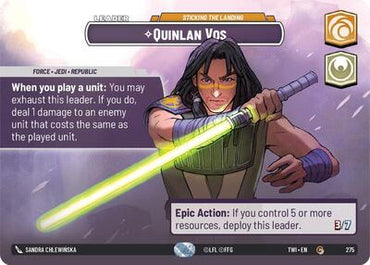 Quinlan Vos, Sticking the Landing (Showcase) - Foil (Twilight of the Republic)(TWI-275/519)(C)
