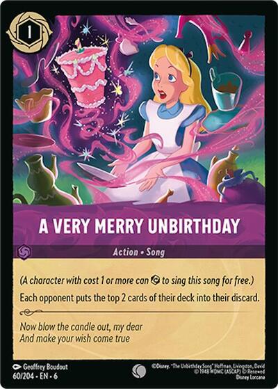 A Very Merry Unbirthday - Cold Foil (Azurite Sea)(6-060/204)(C)