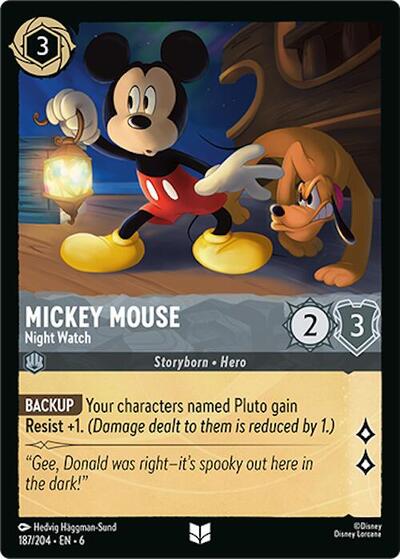 Mickey Mouse - Night Watch (Azurite Sea)(6-187/204)(U)