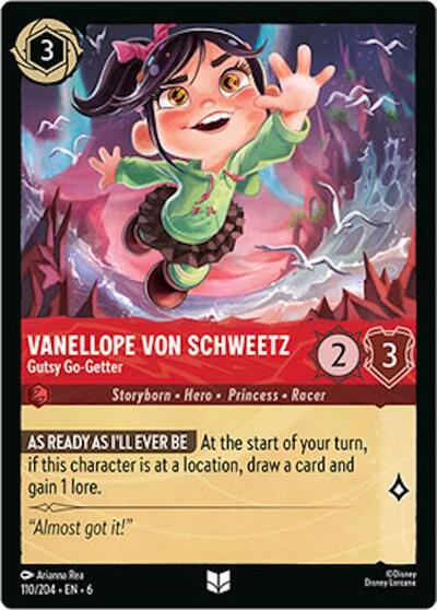 Vanellope von Schweetz - Gutsy Go-Getter (Azurite Sea)(6-110/204)(U)