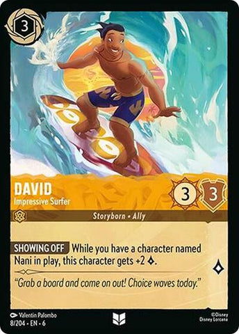 David - Impressive Surfer - Cold Foil (Azurite Sea)(6-008/204)(U)
